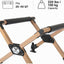 Soporte enfriador plegable aluminio madera roble ajustable