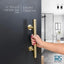 Manijas puerta granero dorado latón cepillado 12pulg