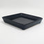 Platillo cuadrado para plantas 10" set 2 cerámica negro