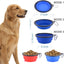 Cuencos plegables perros 34oz con clip 2unid azul rojo