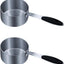 2 Tazas Medidoras 2/3 Taza Silicona Negro con Cucharilla Inox