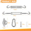 Kit accesorios vela 6" acero inox 304 para toldo 44pzas