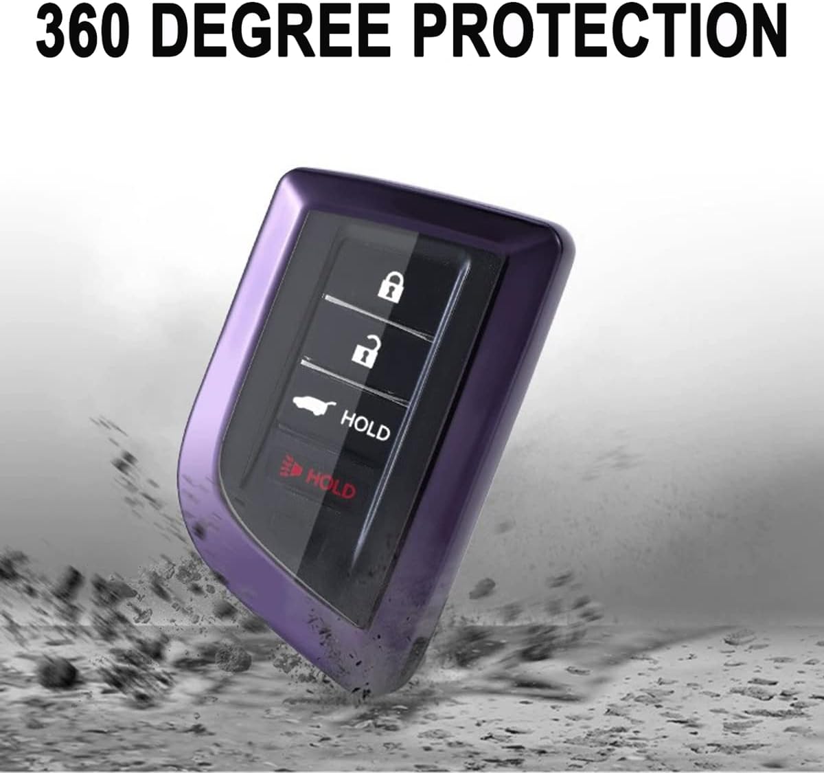 Funda llavero Acura MDX 2022 piel morado sin llave