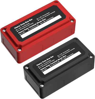 2 Pzas Barra Autobús Latón 4 3/8" M10 Terminal Pos Neg