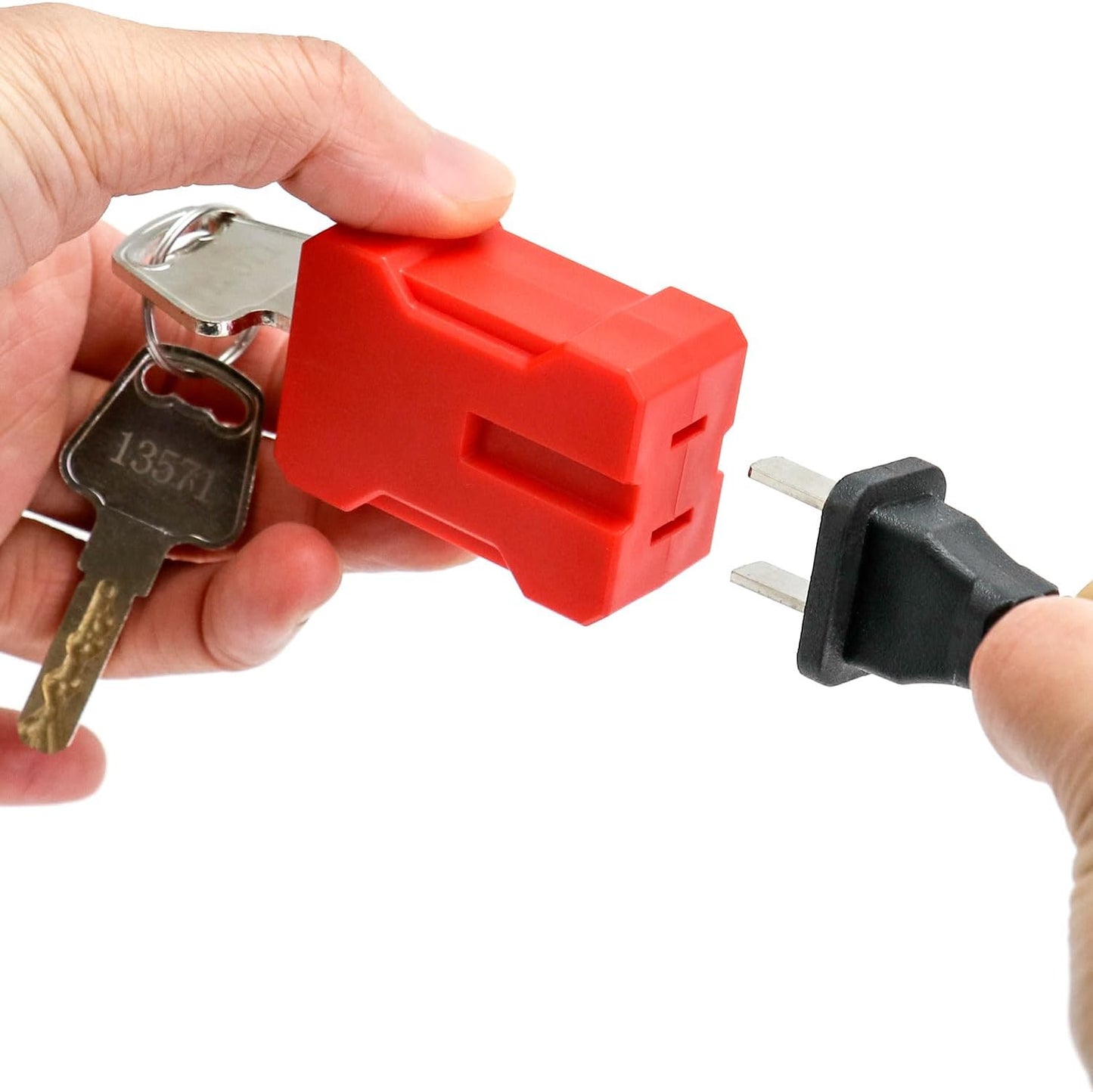 Bloqueo enchufe eléctrico con llave 8 pzas 2 y 3 puntas