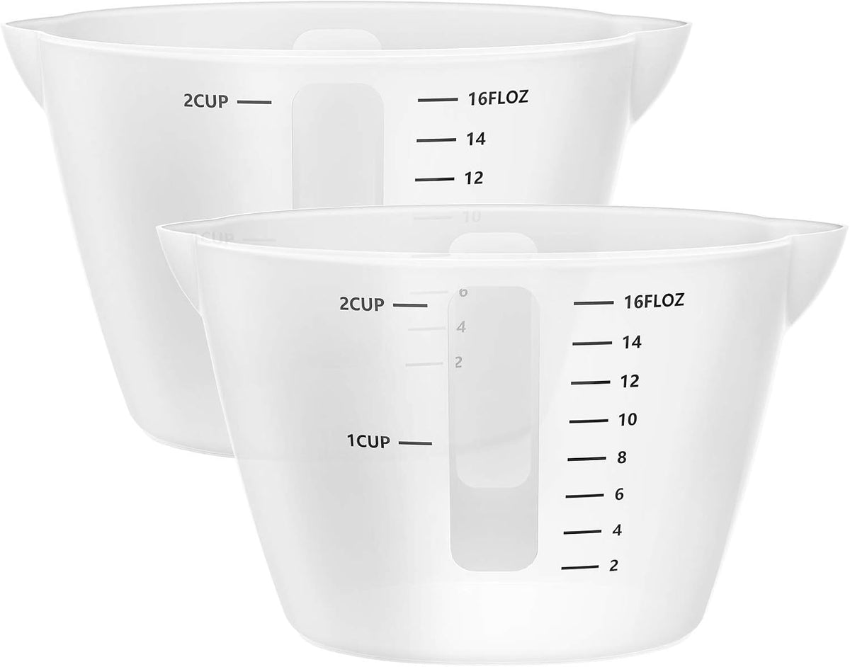 Vasos medidores silicona 16oz 2 pzas antiadherentes reutilizables