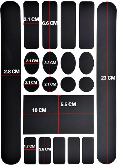 4 Cadenas protectoras bicicleta mtb negro mate