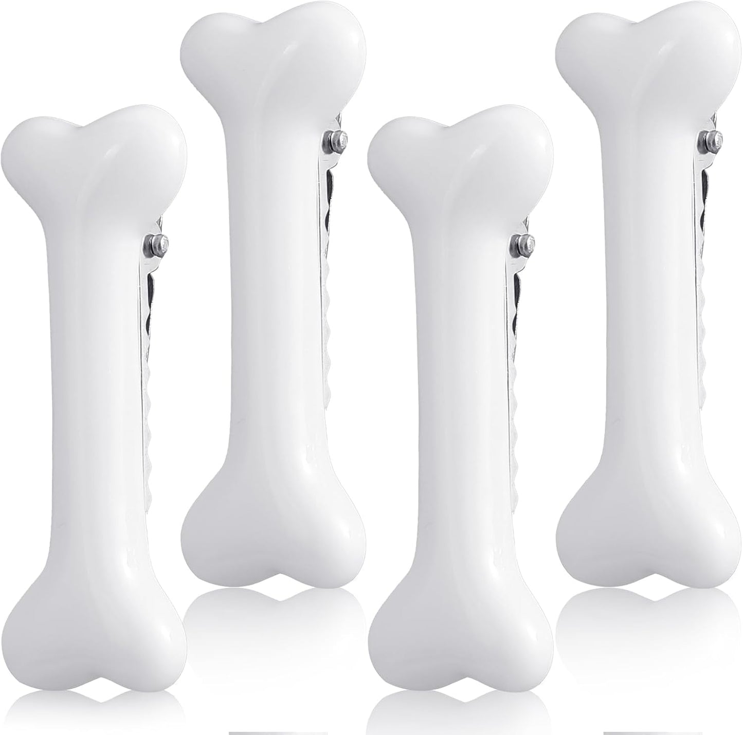 4 Clips Hueso Blanco para Cabello Emo Halloween fiestas