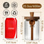 Tarro vidrio con tapa y cuchara madera 20.3oz para almacenar café