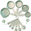 Set 11 Tazas y Cucharas Medidoras Plástico Color Nórdico Verde