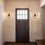 Apliques pared baño luz tocador estilo granja negro