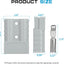 Kit conector batería 175A 1/0AWG 2 Pzas Gris