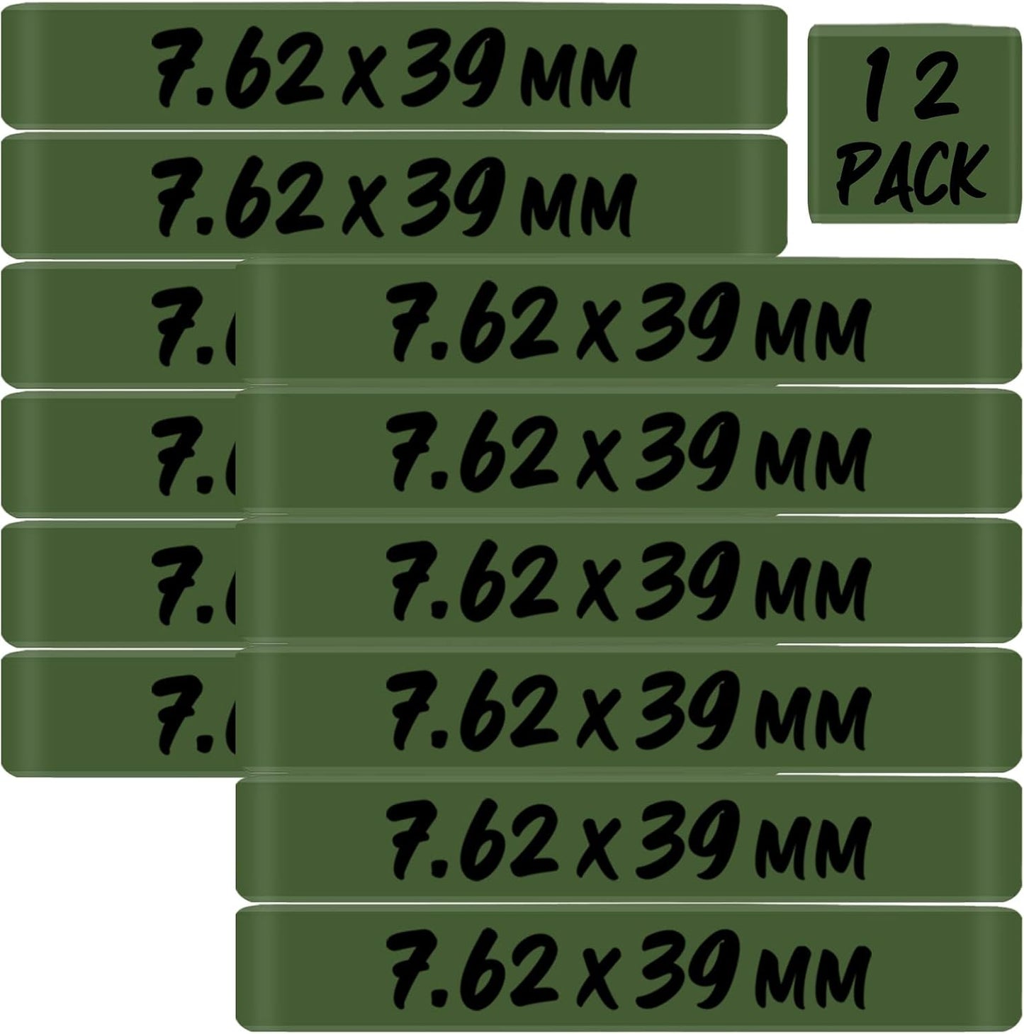 12 Bandas Marcado Revista 0.300x1.535pulg Identificación