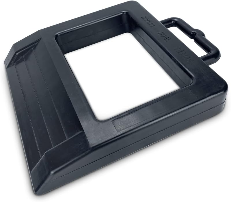 Calzo rueda goma resistente camión 14.2x11.2x2pulg negro