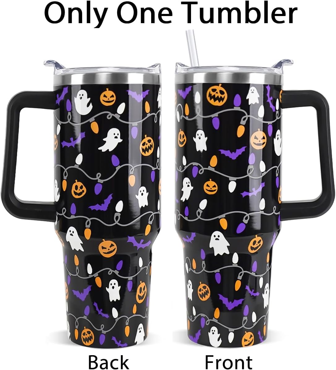 Vaso Halloween 40oz fantasma calabaza acero inox aislado