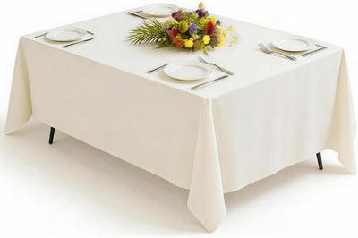 Mantel rectangular de poliéster 60 x 84 pulgadas paquete de 1 para mesas de 6 a 8 pies