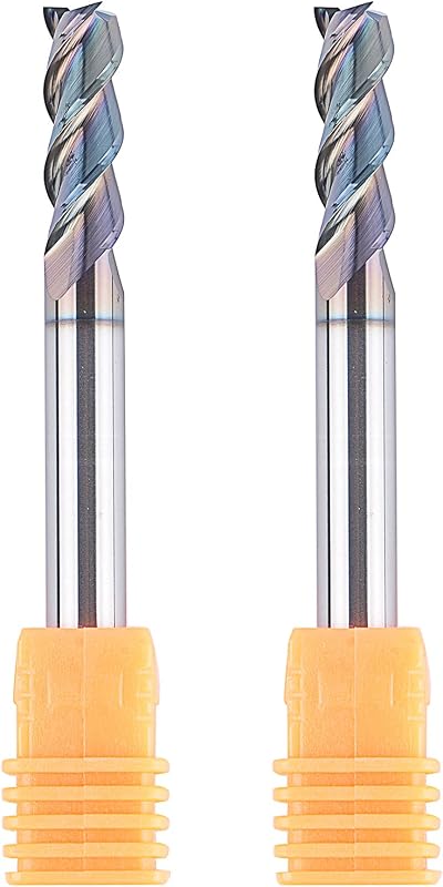 Set molinos aluminio vástago 1/4 pulg 3 puntas CNC 2-1/2 pulg