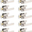 Set 10 Manijas Puerta Níquel Cepillado Sin Llave