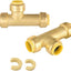 2 Pzas Accesorio Push Fit PTC Bronce para Tubos PEX Cobre