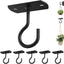 Ganchos techo para plantas colgantes 6 pzas 2.5pulg negro
