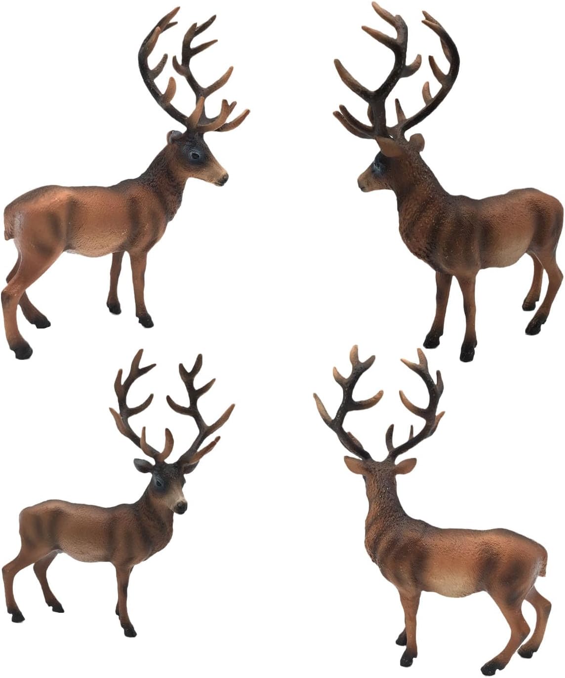 Figura alce 4 pzas decoración tarta animal bosque
