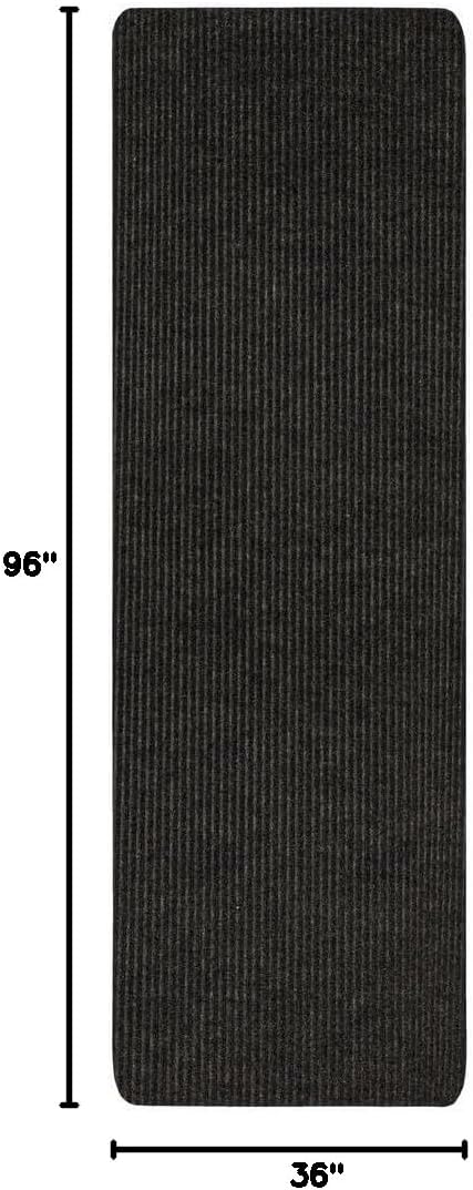 Tapete pasillo negro 3x8ft antiderrap interiores
