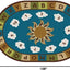 Alfombra ovalada 9x6ft color marrón
