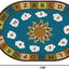Alfombra ovalada 9x6ft color marrón