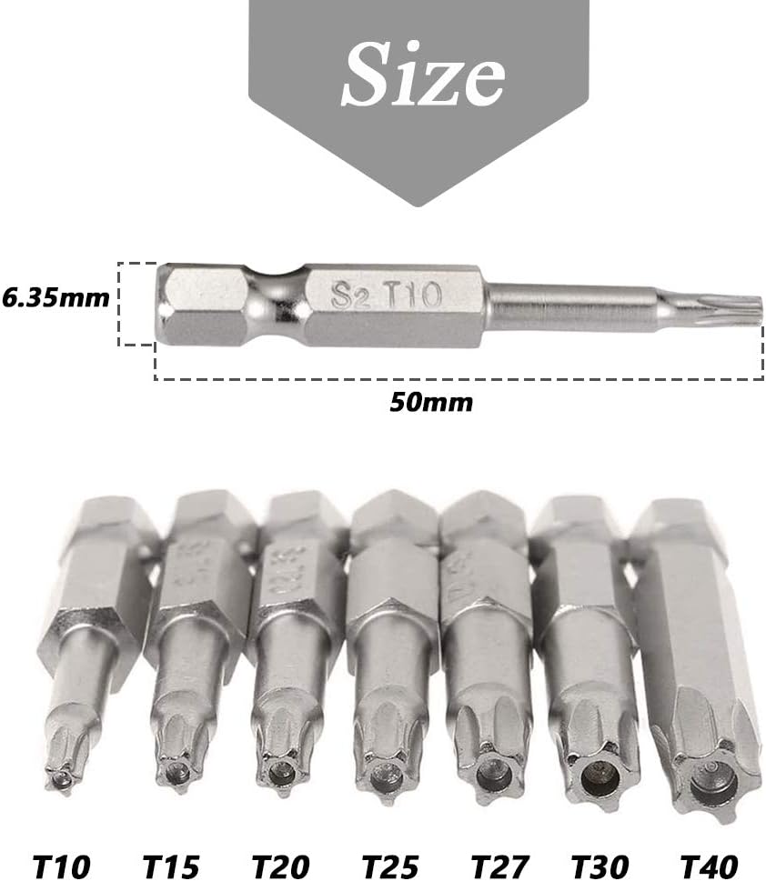 Juego 14 Puntas Torx de Seguridad 1.969in