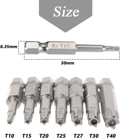 Juego 14 Puntas Torx de Seguridad 1.969in