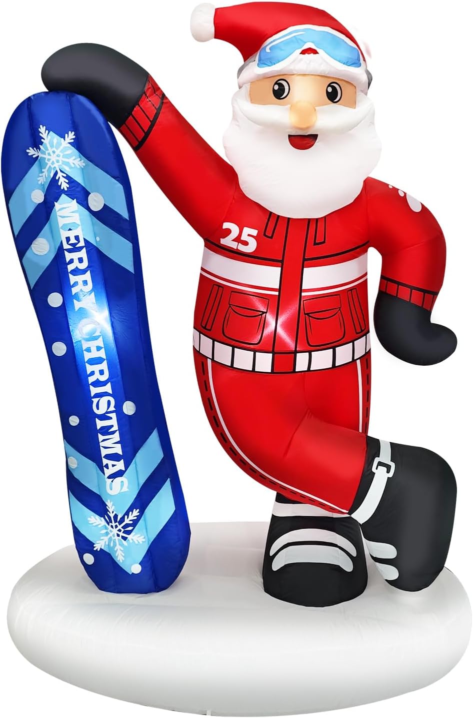 Decoración inflable Navidad Papá Noel 7ft césped