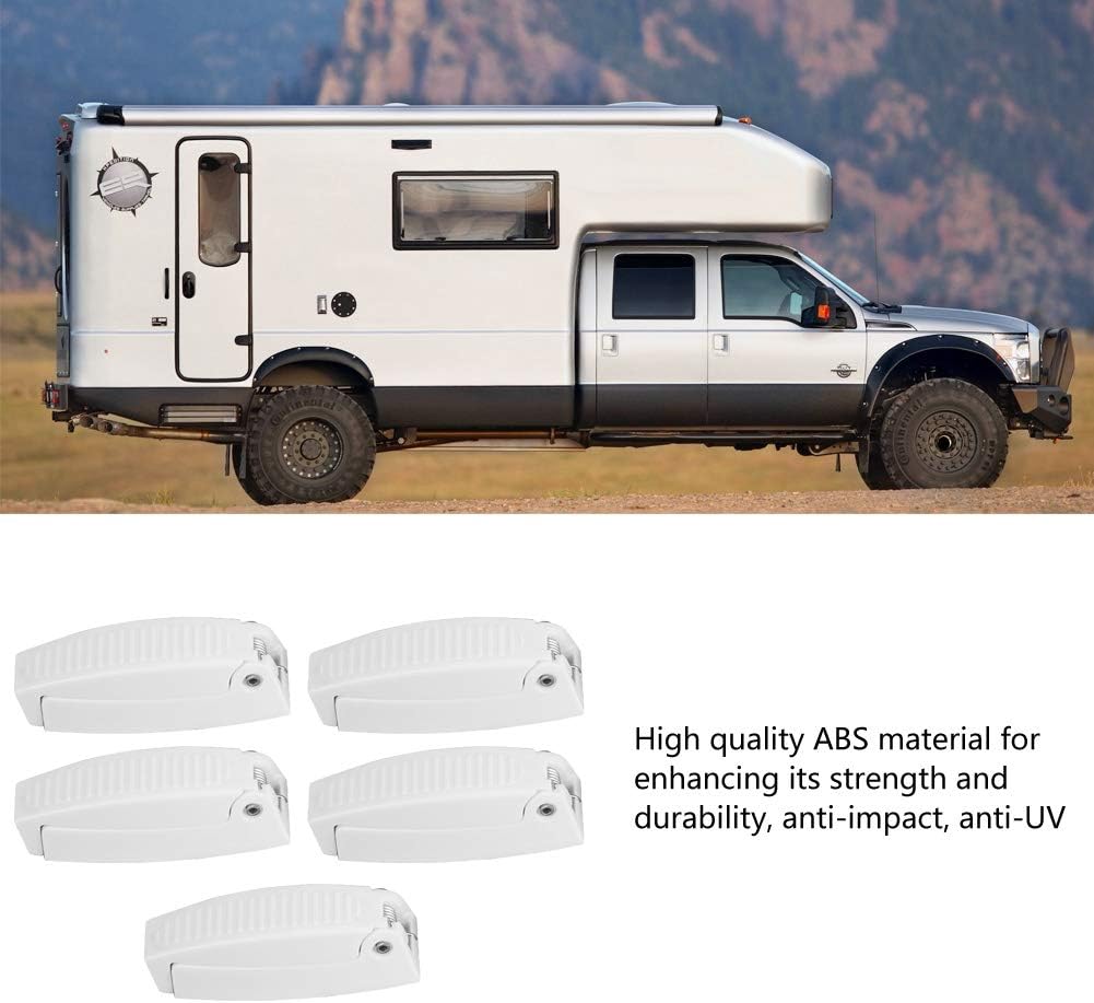 5 Pzas Enganche Puerta Equipaje Caravana ABS Blanco