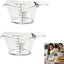 2 Pzas Tazas Medidoras 2oz con Cuchara Vasos Transparentes