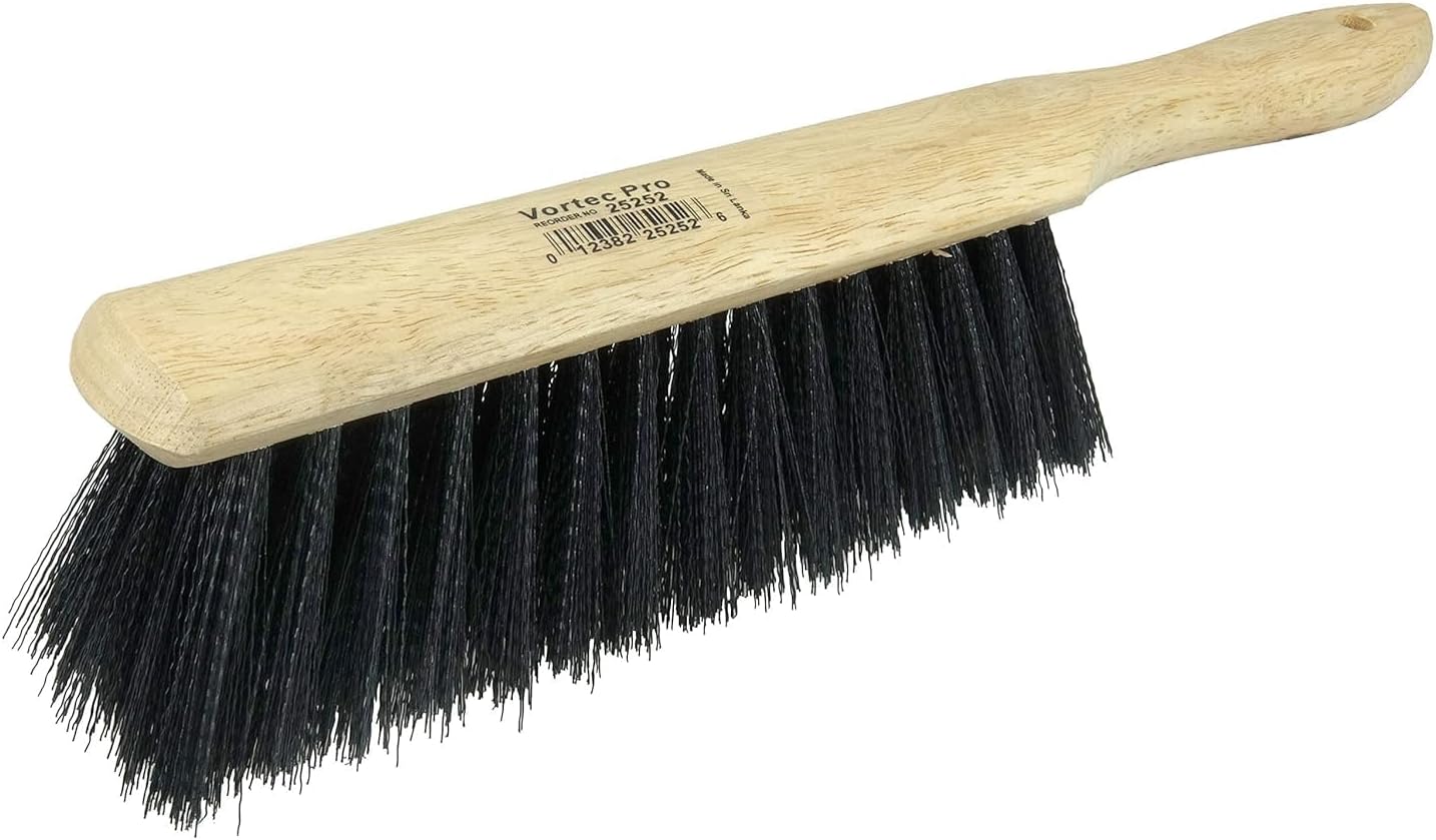 Plumero 8pulg relleno poliestireno negro 12pzas