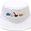 Sombrero pescador algodón bordado para mujer niña