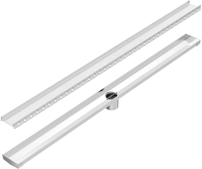 Drenaje ducha rectangular acero inox 304 40pulg con recogedor pelo