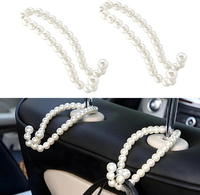 2 Ganchos con Perlas para Reposacabezas y Almacenamiento