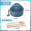 6 Tazones Ramen Microondas 33oz Paja Trigo con Cuchara