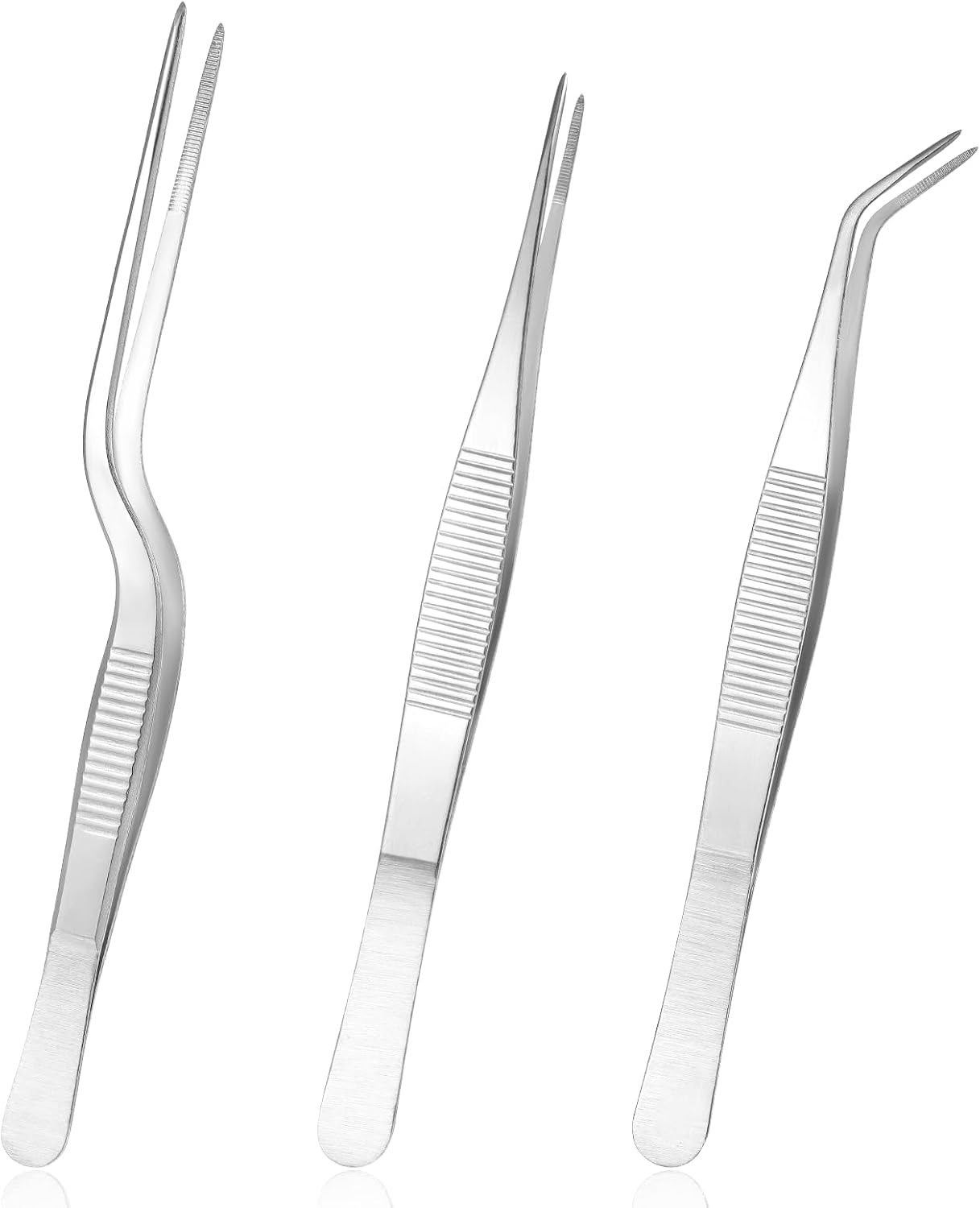 3 Pzas Pinzas Acero Inox Bonsái Jardín Cocina 6.22pulg