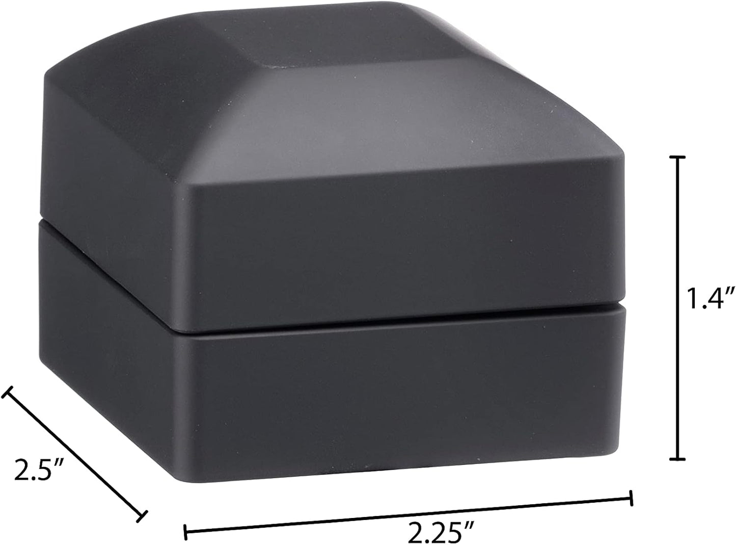 Caja anillo lujo con luz led forma cuadrada regalo joyería