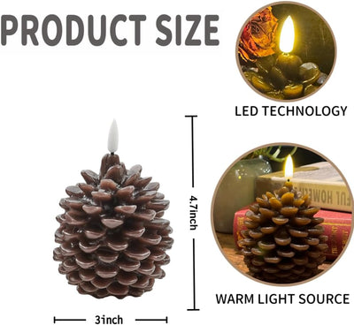 Velas a pilas con temporizador LED para Navidad y hogar