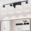 Accesorios iluminación tocador luz baño 4 luces E26 negro