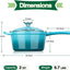 Cacerola hierro fundido 2qt con tapa antiadherente
