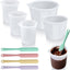 Set 6 Tazas Silicón Derretir Chocolate 8.5-33.8oz y 4 Espátulas Antiadherentes