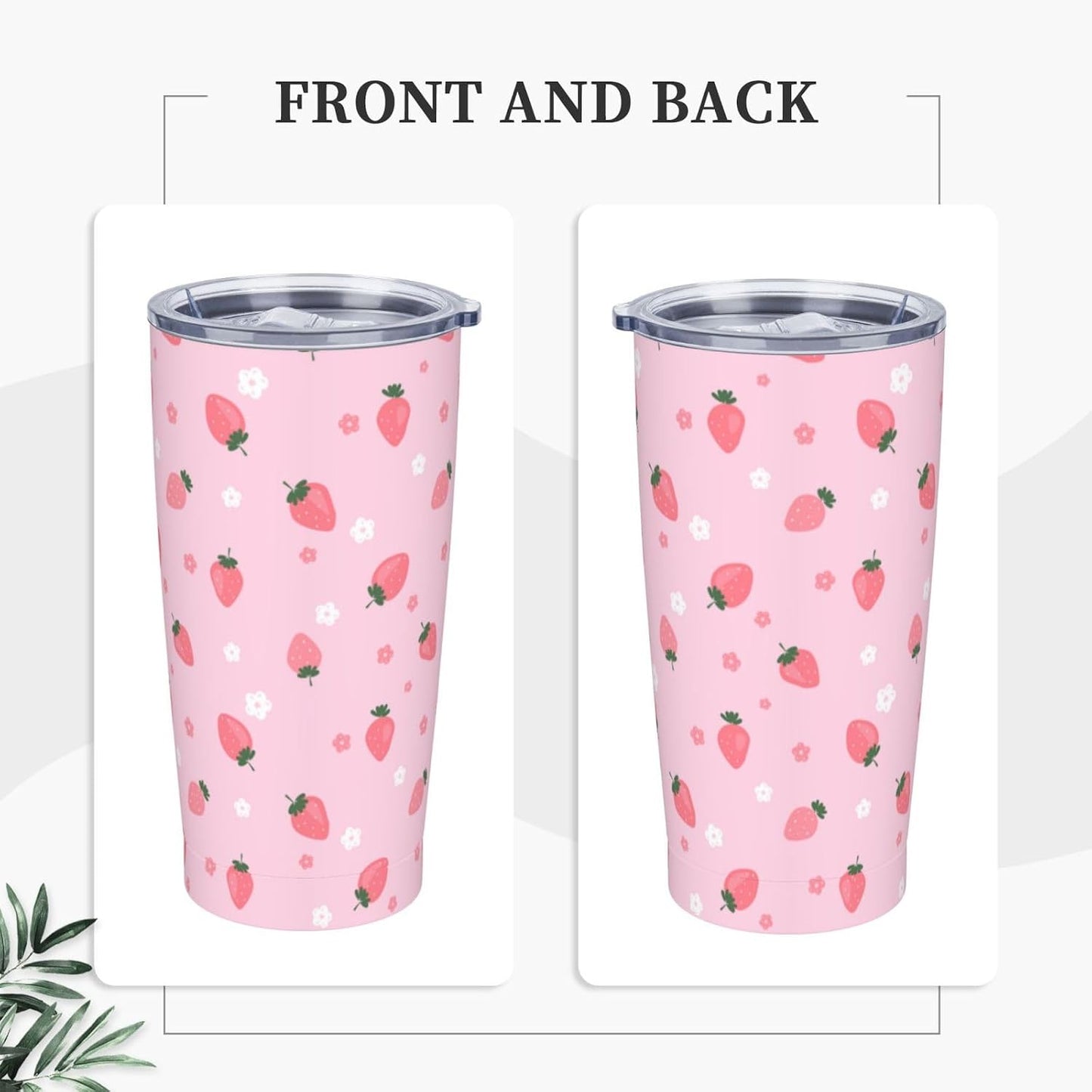Vaso acero inox 20oz con tapa y pajita regalo hombre mujer