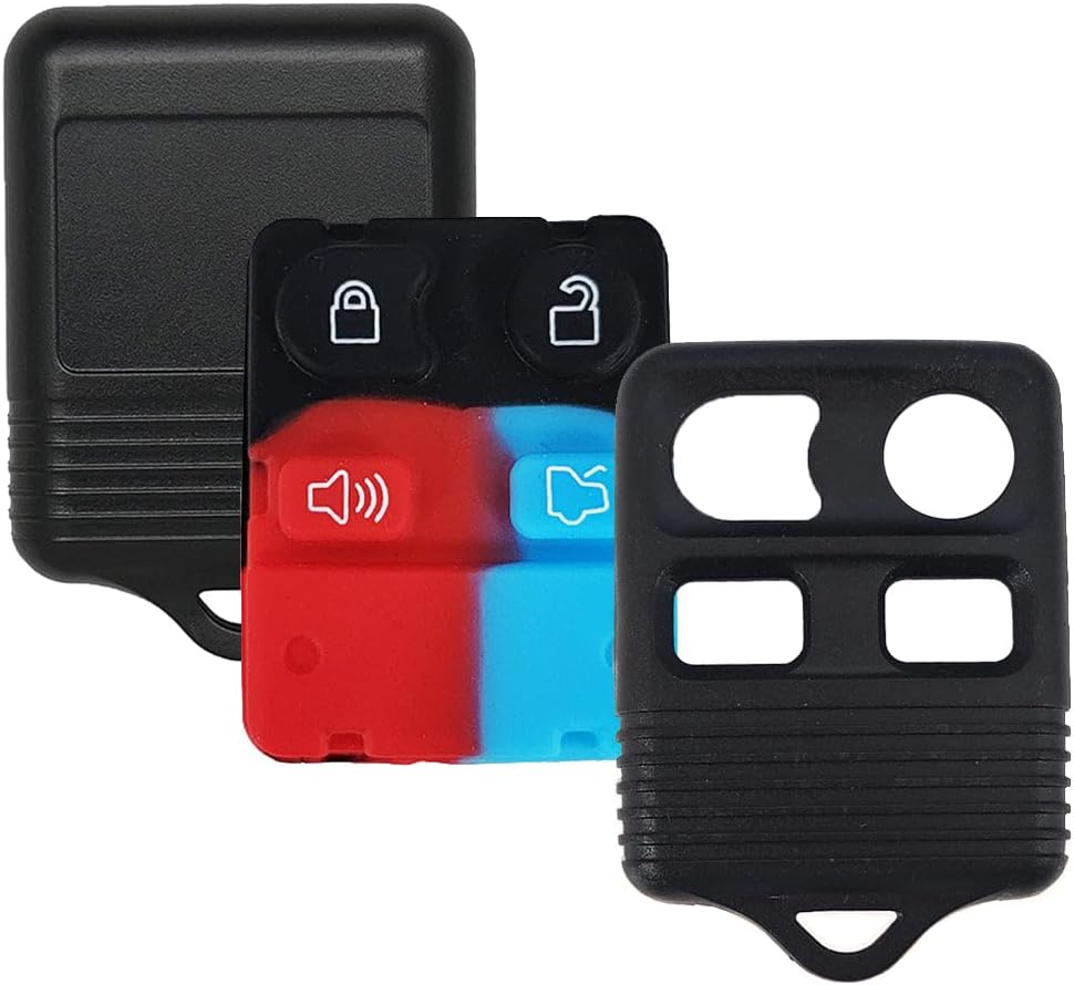 Cubierta 4 Botones para Control Remoto Ford Negro