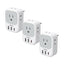 Adaptador enchufe USB C EE.UU. a Europa 4 tomas 3 puertos