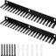 2 Ganchos Cables Acero Carbono 19 Ranuras Negro 15.8x2.8x1.3pulg