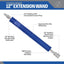 Varita extensión lavadora presión 12pulg acero inox