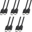 5 Cables USB C a Micro USB 6pulg Negro